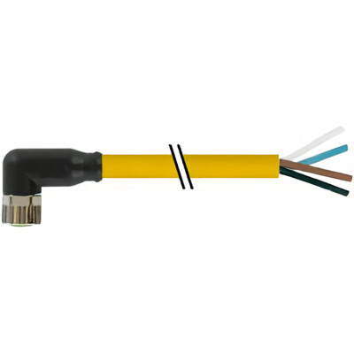 7000-08101-0311000, Murrelektronik, M8 FEMALE 90DEG WITH CABLE, PUR 4X0.25