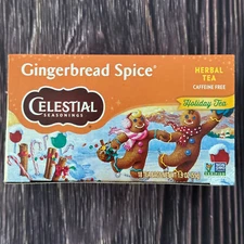 Celestial Seasoning Gingerbread Spice Herbal Holiday Tea 18 Bags