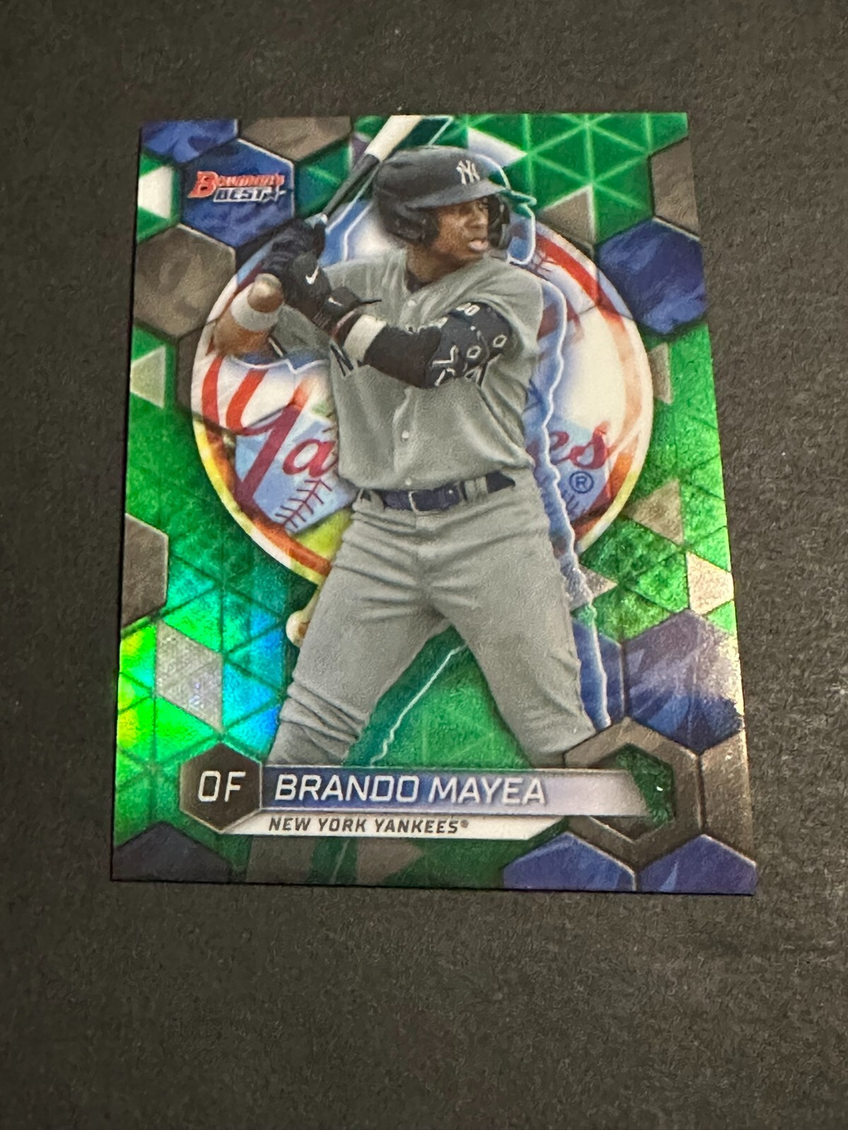 2023 BOWMANS BEST BRANDON MAYEA GREEN Refractor /99 #TP-16 - Yankees- FREE SHIP