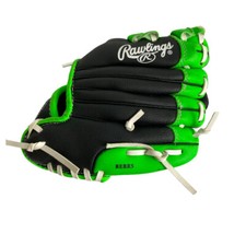Rawlings Players Youth Series Right Hand Glove 9" PL90LG Youth Black Green Trim
