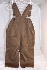 CE Schmidt Unisex Brown Adjustable Straps Front Pockets Corduroy Overalls Size M
