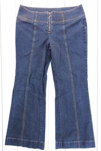 Bisou Bisou women's size 10 Jeans Dark Wash Flare Pants Wide Leg W: 33.5 I:  28.5 | eBay