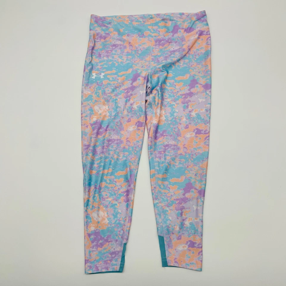 Under Armour Youth Girls Size Large YLG HeatGear Printed Ankle Crop Legging 2151 - Image 3 of 4
