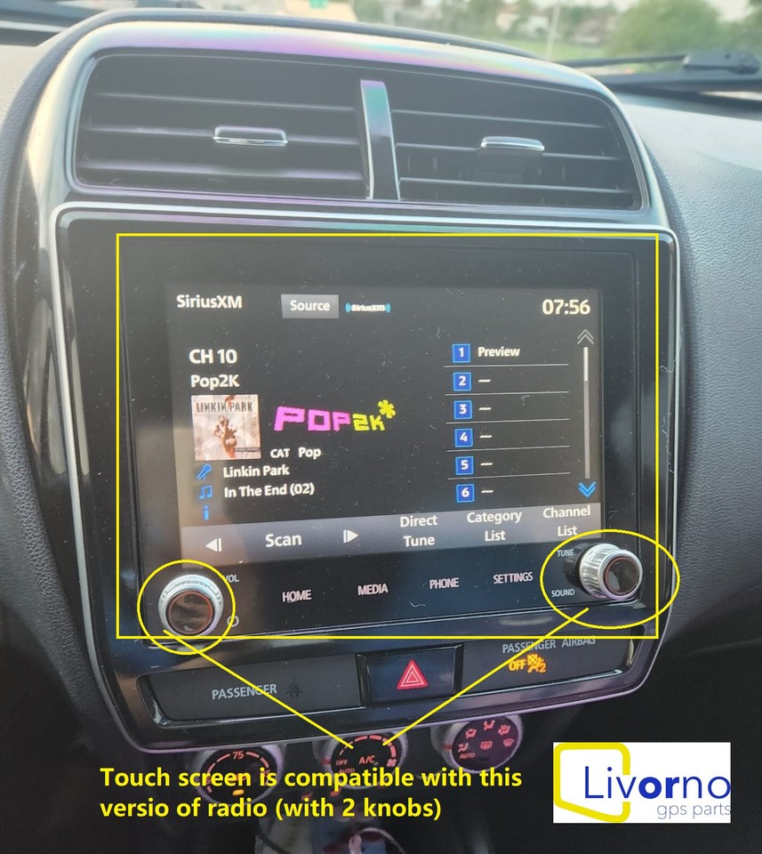 19-22 Mitsubishi OUTLANDER ASX TOUCH SCREEN REPLACEMENT glass Digitizer ...