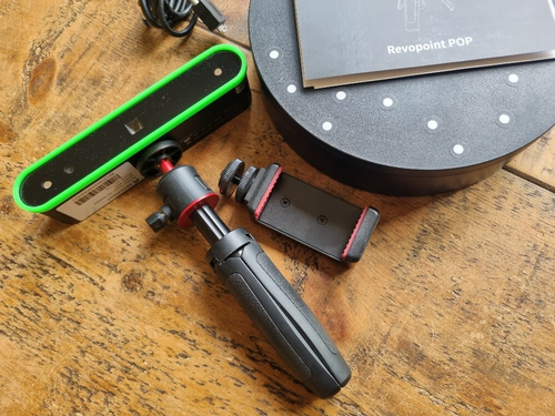 REVOPOINT POP 3D SCANNER HAND HELD TRIPOD + TURNTABLE - Afbeelding 7 van 9