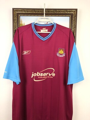 【最終価格】Reebok WestHam Uniform authentic West Ham United Home football shirt 2003 Soccer Reebok Jersey Mens