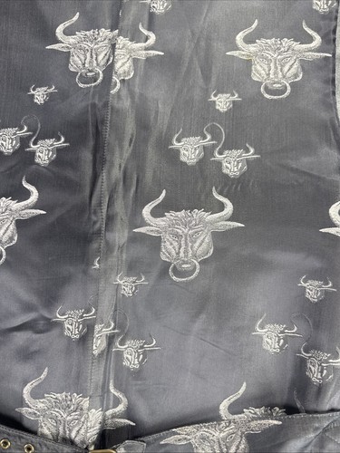 Jean Paul Gaultier Chaleco Estampado Tigre Peludo con Estampado Toro en la Espalda Talla 52 De Colección - Imagen 5 de 9