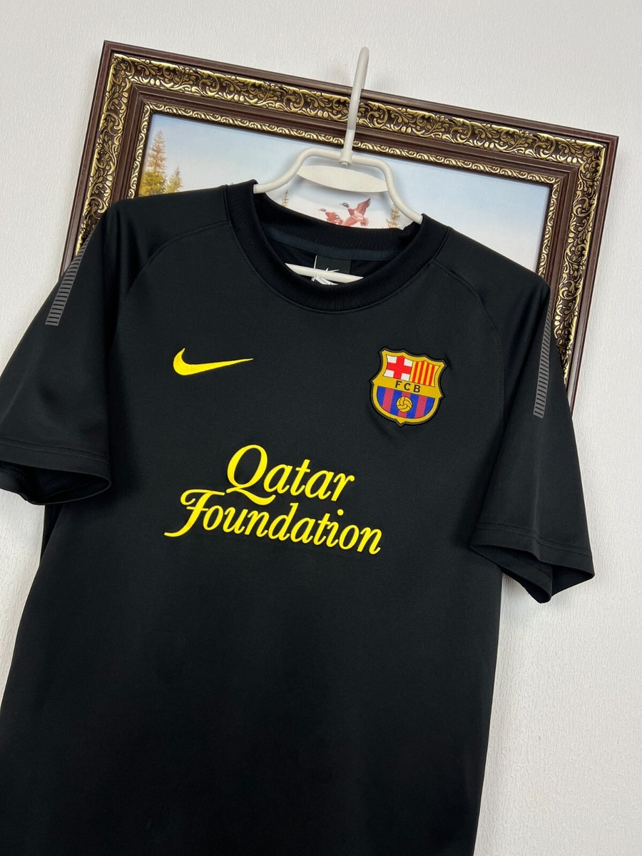 Barcelona Away football shirt 2011 Soccer Nike Black Jersey Mens