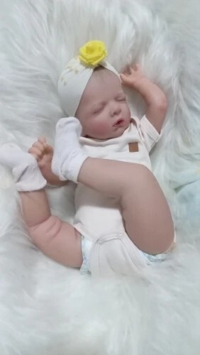 Reborn Baby Puppe Kit bereits bemalt Neugeborene zum Selbermachen Schlafen 20 Zoll 3D Geschenk Spielzeug Neu - Bild 13 von 24