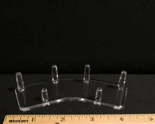 4.50 Inch Clear Acrylic Matching Halves Geode Agate Display Stand