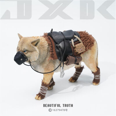 JXK 1/6 Tibetan Wolf Figure Wild Animal Model Collectible Decor Doll Toys Gift
