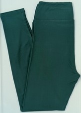 OS LuLaRoe One Size Solid Rainforest Green Leggings 06 New