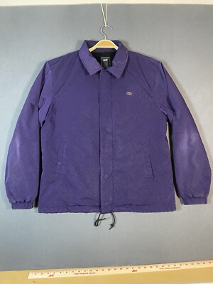 Dope Winter Jacket Men Large Purple Dope Boyz All Over Print