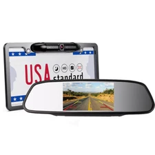 5" Car RearView Monitor Clip US License Plate Backup Reverse Camera Metal HD Kit