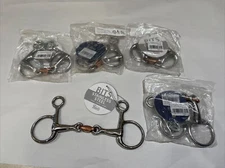 Equestrian Shires 527 Hanging Cheek Bit Copper Lozenge Snaffle 5.0" Stainless