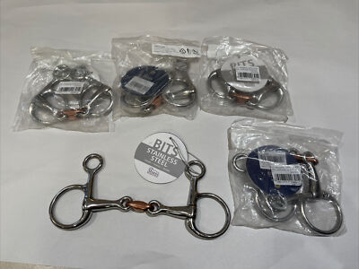Equestrian Shires 527 Hanging Cheek Bit Copper Lozenge Snaffle 5.0'' Stainless