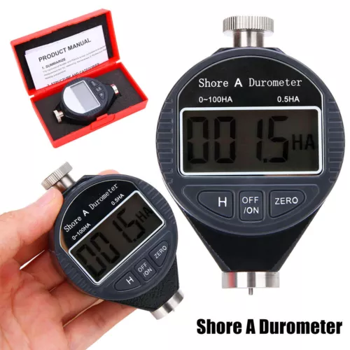 Digital Shore A Durometer Hardness Tester Meter Portable Tool for Rubber Tire AO