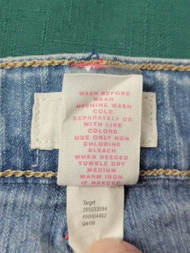 Circo Denim Capri Cuffed Jeans Embroidered/Rhinestones/Glam Colorful Girls Sz 16 - Picture 10 of 16