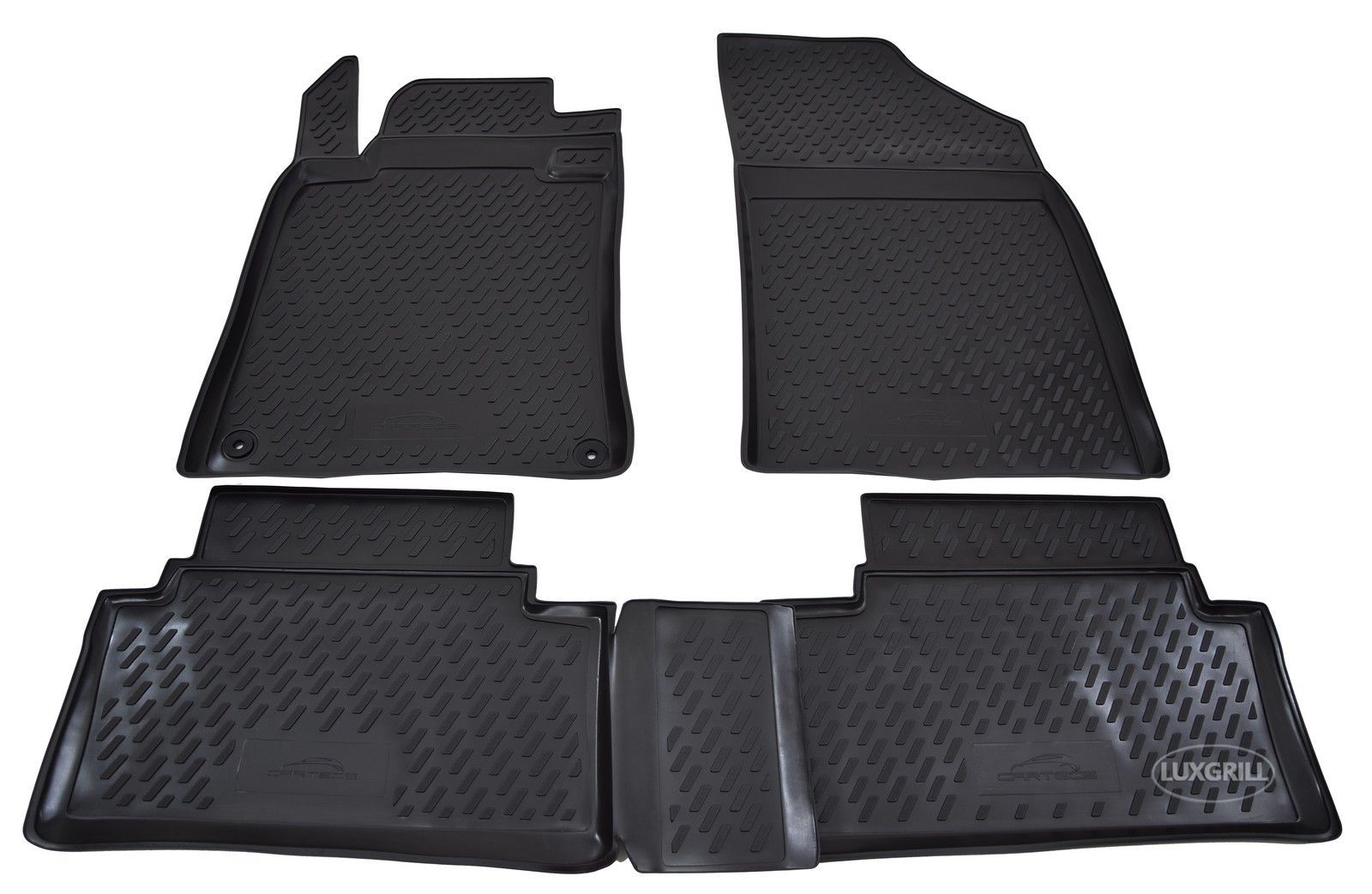 Tapis de sol caoutchouc à bords hauts Peugeot 508 noir imperméable 3D