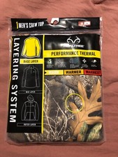 Realtree Men s Crew Top Base Layer Performance Thermal Size Medium
