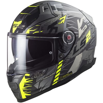 LS2 FF811 Vector II Techbot Helm matt-titan-neongelb