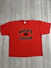 Massey Ferguson T-Shirt Men  s 3XL Weathered Logo Red Farm Tractor Agricultural