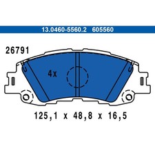 ATE 13.0460-5560.2 Bremsbelagsatz für TOYOTA YARIS P21 PA1 PH1