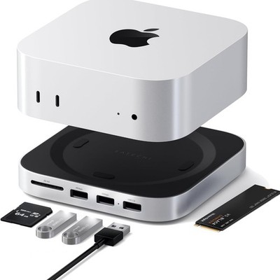 Mac mini M4 Hub & Stand with NVMe SSD Enclosure, Mac mini M4 Dock with 2xUSB ...