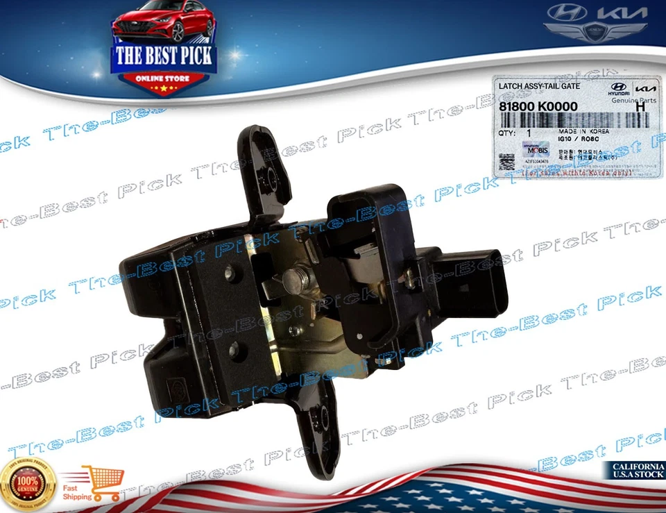 Actuador de bloqueo de pestillo de puerta trasera de puerta levadiza OEM⭐Genuino⭐ 2020-2025 Kia Soul 81800K0000 Foto 2 de 4