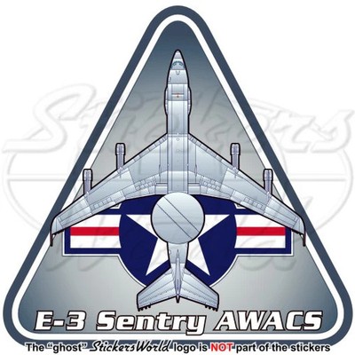 Boeing E-3 Sentry USAF E-3B AWACS E-3C, E-3G US Air Force 95mm Sticker Decal