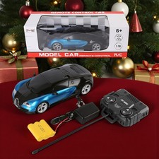 Blue Remote Control High Speed Racer Toy Car With Light For Kids Christmas Gift