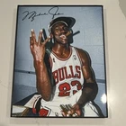 Michael Jordan Framed Photo Championship Facsimile signed Chicago Bulls