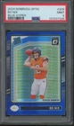 2024 Panini Donruss Optic Blue Hyper #209 Bo Nix RC Rookie Mint PSA 9