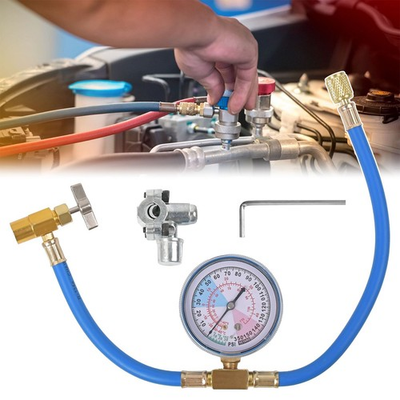 #ad BPV31 Bullet Piercing Tap Valve Set Refrigerator Fluoridation w Pressure Gauge. $16.89