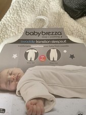 Baby Brezza Swaddle Transition Sleep Suit  Sleep Vest  White/Cream - Brand New
