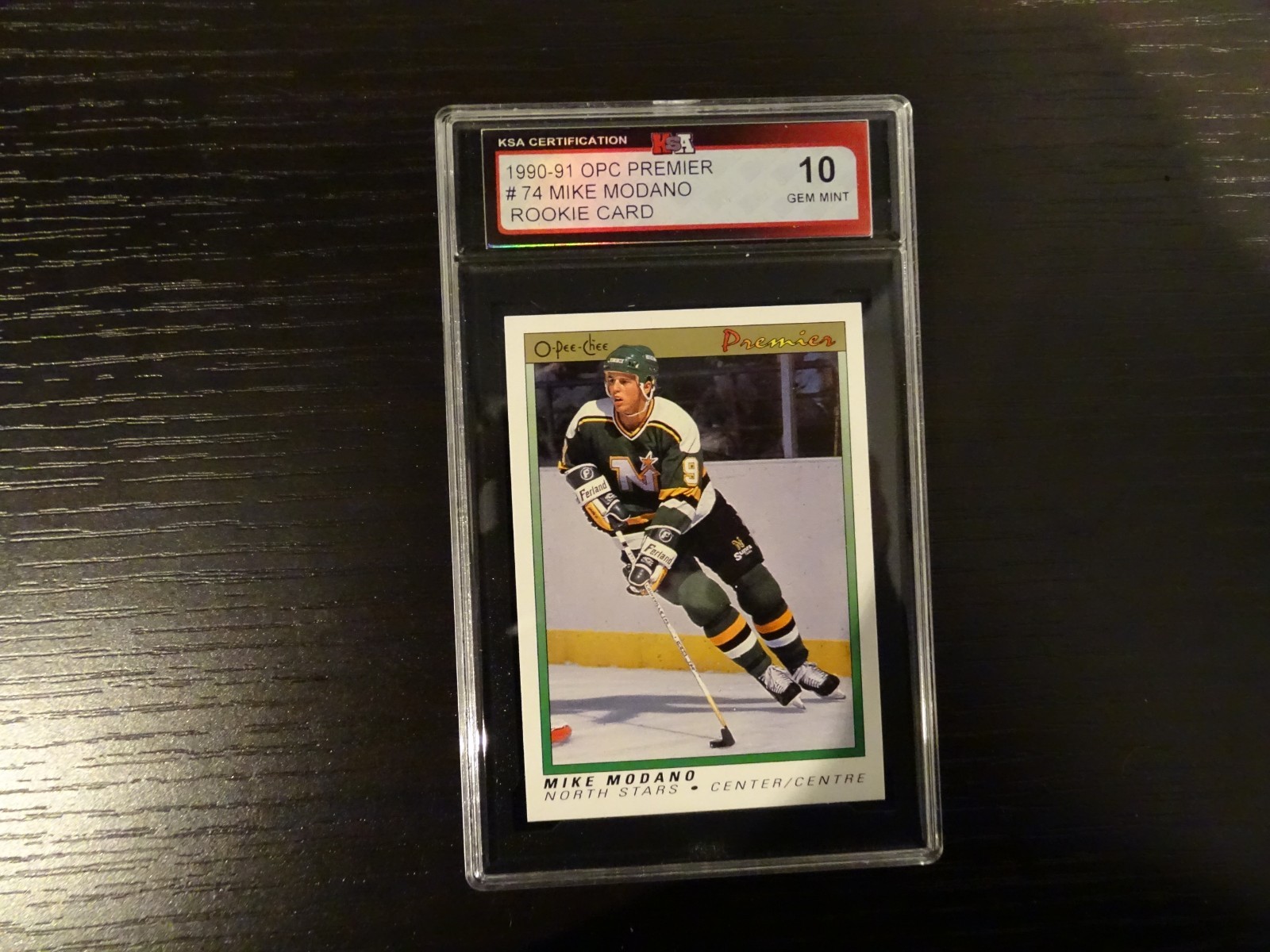1990-91 OPC Premier # 74 Mike Modano Rookie Card Graded 10 GEM MINT