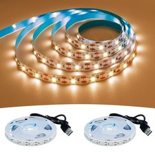 USB LED Strip Light Warm White 3000K 5V USB Powered 13.12ft/4M 240LEDs Flexib...