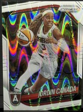2025 Panini Prizm WNBA #120 Jordin Canada White Seismic Prizm - Atlanta Dream