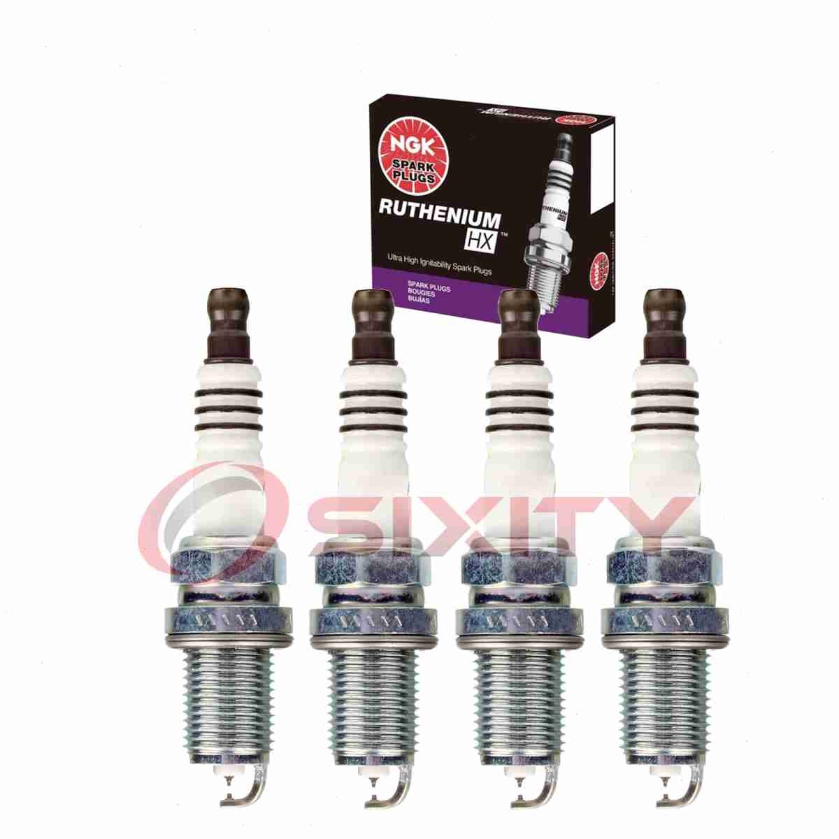 4 pc NGK Ruthenium HX Spark Plugs for 1999-2009 Honda CR-V 2.0L 2.4L L4 im