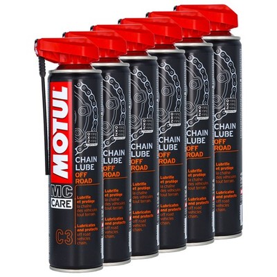 Kettenspray MC CARE C3 Chain Lube Off Road Motul 6 X 400 ml Kette Ketten Spray