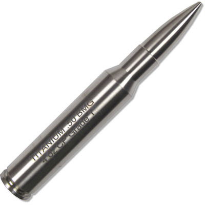 .50 BMG Bullet-Shaped 4 oz .999 Titanium Round CP Grade 1 SKU:OPC208