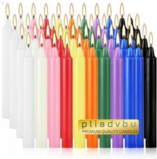 Mini Spell Chime Taper Candle Set of 20, 4 Inch Tall Unscented Rituals Candles f