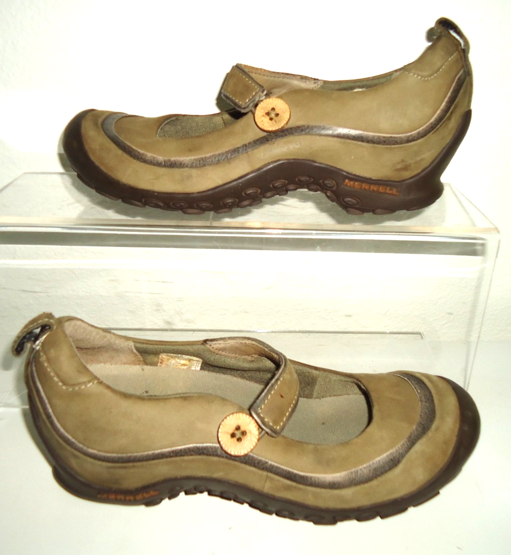 Merrell Plaza Emme Smoke Mary Jane scarpe comode da donna taglia 6 36