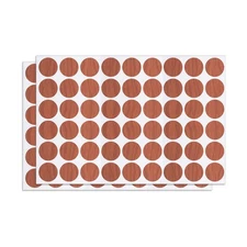 2Sheet 108pcs 21mm(Dia) Screw Hole Cover Sticker Furniture Hole Cap Light Brown