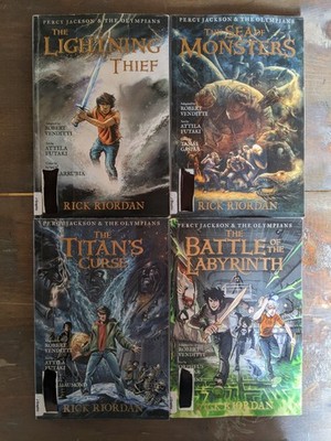 Percy Jackson & The Olympians Graphic Novel Comic Book Lot 4 Books 1 2 3 4