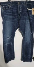 Polo Ralph Lauren Sullivan Slim Stretch Distressed Blue Jeans Men 42 X 30 NWT