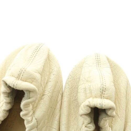 Women 6.5US Bottega Veneta Pumps Leather Square Toe Clear Heel 37 Ivory /Xz Gy19 - Picture 4 of 9
