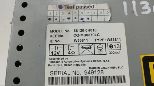 861200H010 Sistema Audio/Radio Cd para TOYOTA AYGO (KGB/WNB) Blue 2007 3829174 - Imagen 2 de 10