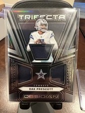 Dak Prescott 2023 Panini Obsidian Trifecta Swatches #TRI-DPR #158/199 Cowboys