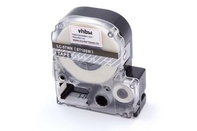Schriftband für Epson LabelWorks LW-1000P LW-600P Weiß/Klar 18mm 8m
